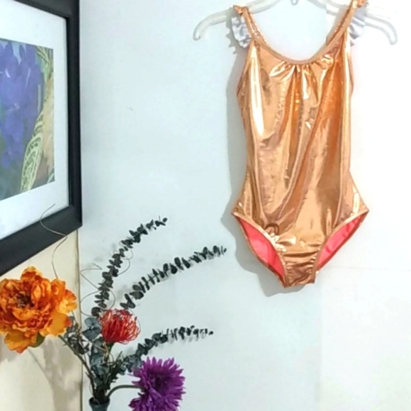 BLEU ICE GIRLS SHIMMER PEACH SWIMSUIT NWOT SIZE LG - Picture 10 of 10